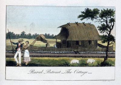रूरल रिट्रीट, द कॉटेज, 1813 द्वारा जॉन गेब्रियल स्टीडमैन