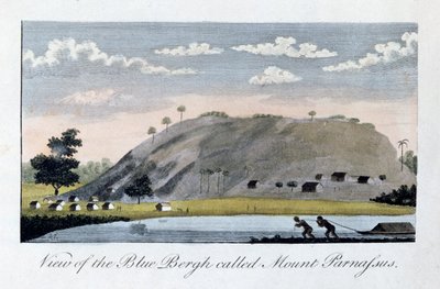 ब्लू बर्ग का दृश्य, माउंट परनासस, 1813 द्वारा जॉन गेब्रियल स्टीडमैन