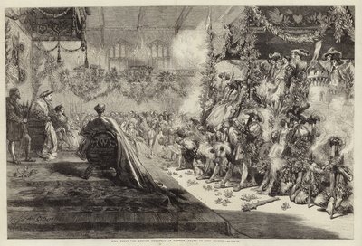 किंग हेनरी VIII ग्रीनविच में क्रिसमस रखते हुए द्वारा जॉन गिल्बर्ट