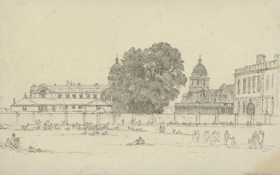 ग्रीनविच अस्पताल (स्याही और कागज पर धो) द्वारा जॉन ग्लोवर
