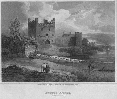 बायवेल कैसल, नॉर्थम्बरलैंड, 1814 द्वारा जॉन ग्रेग