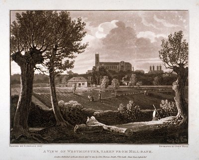 मिलबैंक, लंदन, 1807 से देख रहे वेस्टमिंस्टर का दृश्य द्वारा जॉन हॉल