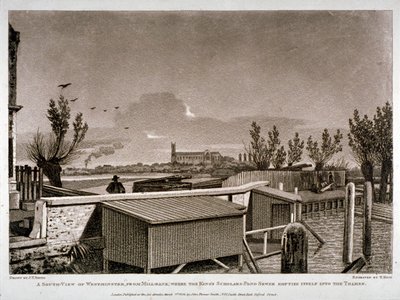 वेस्टमिंस्टर, लंदन, 1808। द्वारा जॉन हॉल