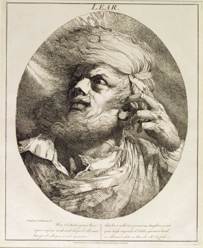 लीयर, किंग लीयर, एक्ट III, दृश्य 3, 1776 से द्वारा जॉन हैमिल्टन मोर्टिमर