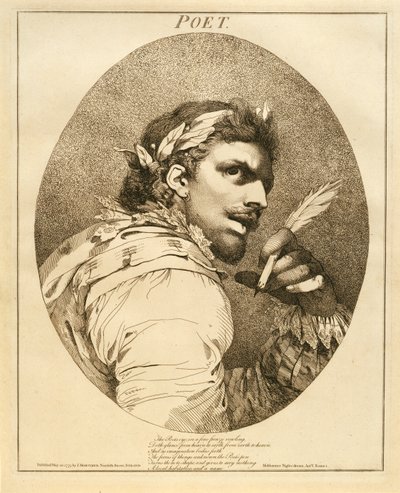 कवि, एक मिडसमर नाइट्स ड्रीम, एक्ट वी, सीन I, 1775 से द्वारा जॉन हैमिल्टन मोर्टिमर