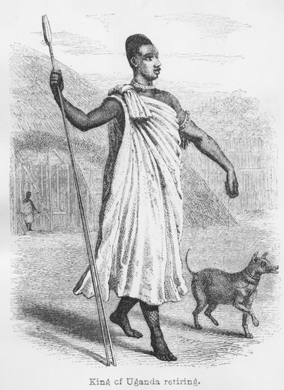 युगांडा के राजा सेवानिवृत्त, &39;नील के स्रोत की खोज के जर्नल&39; से, 1864 द्वारा जॉन हैनिंग स्पेक