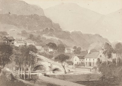 ब्राथे ब्रिज और ओल्ड ब्राथय, लेक डिस्ट्रिक्ट, कुंभारिया, 1820 (कागज पर wc) द्वारा जॉन हार्डन