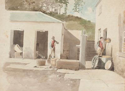 ब्राथेय यार्ड, लेक डिस्ट्रिक्ट, Cumbria (wc पेपर पर) द्वारा जॉन हार्डन