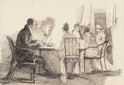 बैठे आंकड़ों के साथ आंतरिक, 1804-05 द्वारा जॉन हार्डन