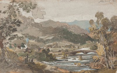 स्केलविथ ब्रिज, 1812 (कागज पर wc) द्वारा जॉन हार्डन