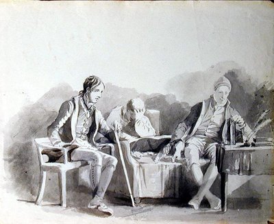परेशान (कागज पर स्याही) द्वारा जॉन हार्डन