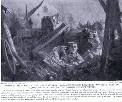 कॉरपोरल सेलवुड ने अप्रैल 1915 में ली घेर में ब्रिटिश लोगों के करीबियों को फिर से संगठित करने के लिए डीसीएम जीता द्वारा जॉन हैरिस वाल्डा