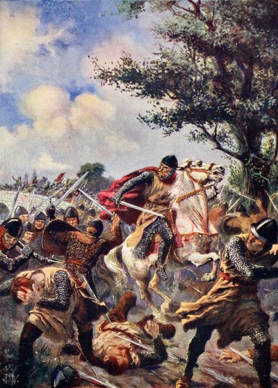 1214 की बाउविंस की लड़ाई, &39;हचिन्सन हिस्ट्री ऑफ द नेशंस&39;, 1915 से दृष्टांत द्वारा जॉन हैरिस वाल्डा