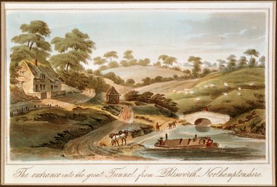ब्लिसवर्थ टनल, ग्रैंड जंक्शन कैनाल, नॉर्थम्पटनशायर, 1819 में प्रवेश द्वारा जॉन हैसेल