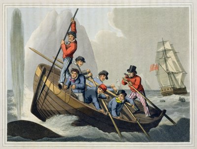 मैथ्यू डबबर्ग (fl.1785-1820) द्वारा उत्कीर्ण एक जहाज की नाव पर हमला, एडवर्ड ओरमे द्वारा प्रकाशित द्वारा जॉन हीविसाइड क्लार्क