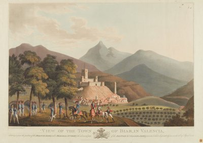 1814 (डबबर्ग) रंग द्वारा उकेरा गया, बिएर, वेलेंसिया शहर का एक दृश्य द्वारा जॉन हीविसाइड क्लार्क