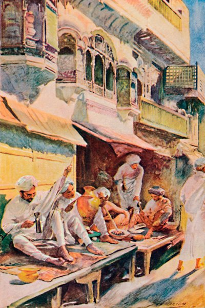 1913 में एक भारतीय बाजार में श्रमिक द्वारा जॉन हेनरी फ्रेडरिक बेकन