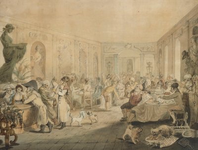 पैलिस रॉयल, पेरिस, 1803 में बहुत "भोजनालय" द्वारा जॉन हेनरी निक्सन