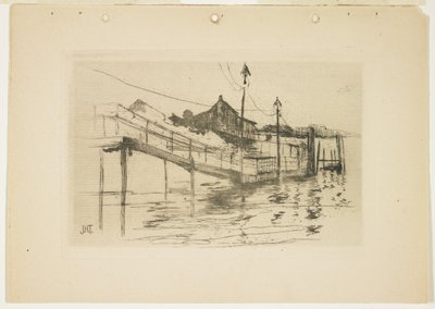ब्रिजपोर्ट (छोटी प्लेट) पर पुराना टोल हाउस, 1888-1889 द्वारा जॉन हेनरी ट्वॉटमैन