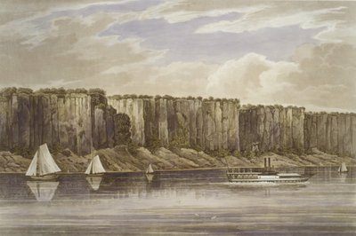 पैलिसेड्स नंबर 19, हडसन रिवर पोर्टफोलियो, 1823-24। द्वारा जॉन हिल