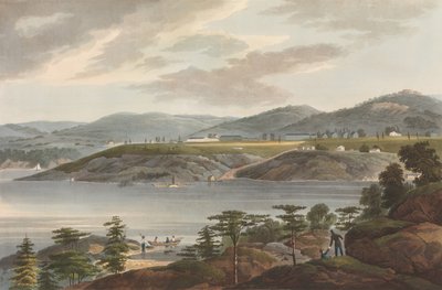 द हडसन रिवर पोर्टफोलियो का वेस्ट प्वाइंट नंबर 16, 1825। द्वारा जॉन हिल