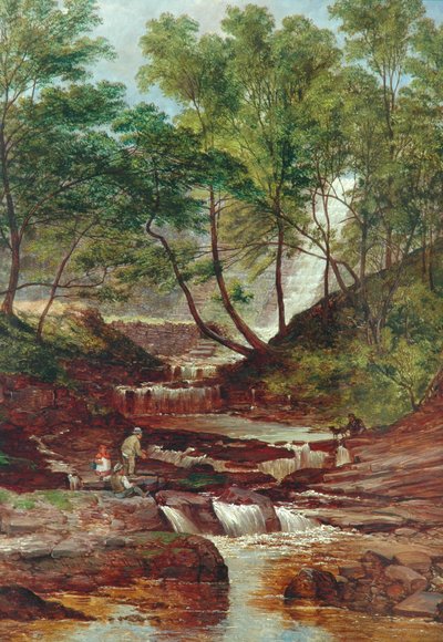 टोडमॉर्डेन, 1870 में कैट होल्स डैम फॉल द्वारा जॉन हॉलैंड