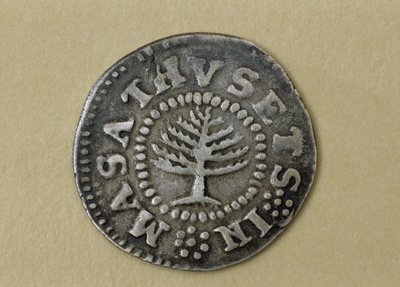 पाइन ट्री शिलिंग, 1667-1682 (रजत) द्वारा जॉन हल