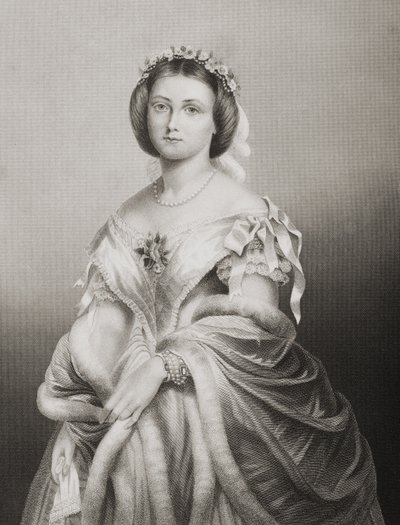 HRH प्रिंसेस विक्टोरिया एडिलेड मारिया लुईसा (1840-1901) इंग्लैंड की राजकुमारी रॉयल, लो में प्रकाशित &39;द ड्रॉइंग-रूम ऑफ एमिनेंट पर्सन्स, वॉल्यूम 2&39; से डीजे पाउंड द्वारा उत्कीर्ण। द्वारा जॉन जाबेज एडविन पैस्ले मयाल