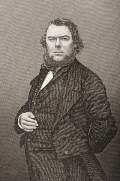 ह्यूग स्टोवेल ब्राउन (1823-86) डीजे पाउंड द्वारा एक तस्वीर से उकेरा गया, लंदन के 1860 में प्रकाशित &39;द ड्रॉइंग-रूम ऑफ एमिनेंट पर्सन्स, वॉल्यूम 2&39; से। द्वारा जॉन जाबेज एडविन पैस्ले मयाल