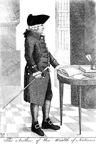 एडम स्मिथ 1723-1790, स्कॉटिश दार्शनिक और अर्थशास्त्री, 1790 द्वारा जॉन केयू