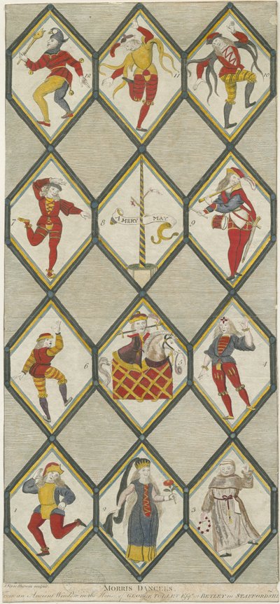 बेटली ग्लास विंडो - मॉरिस डांसर: उत्कीर्णन, एनडी [1751-1790] (प्रिंट) द्वारा जॉन कीज़ शेरविन