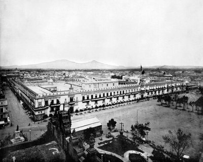 1893 के मैक्सिको शहर का पैनोरमा। द्वारा जॉन एल। स्टोडर्ड