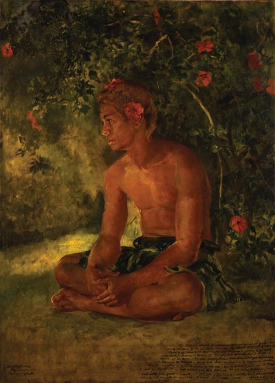 मऊ, अपिया का स्केच। हमारे नाव चालक दल में से एक, 1891 द्वारा जॉन ला फार्गे या लाफार्ज