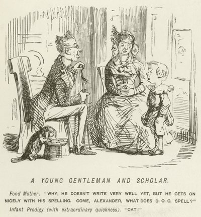 ए यंग जेंटलमैन एंड स्कॉलर द्वारा John Leech