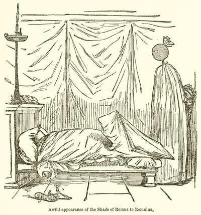 रोमस को रेमस की छाया का भयानक रूप द्वारा John Leech