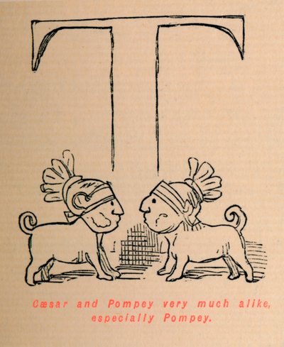 सीज़र और पॉम्पी बहुत समान हैं, विशेष रूप से पॉम्पी, 1852 द्वारा जॉन लीचो