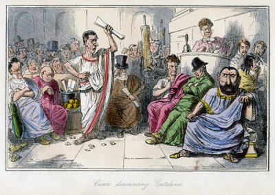 सिसेरो ने कैटलिन की घोषणा की, 1850 के दशक। द्वारा जॉन लीचो