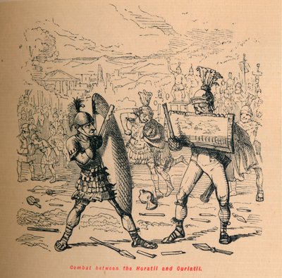Horatii और Curiatii, 1852 के बीच मुकाबला द्वारा जॉन लीचो