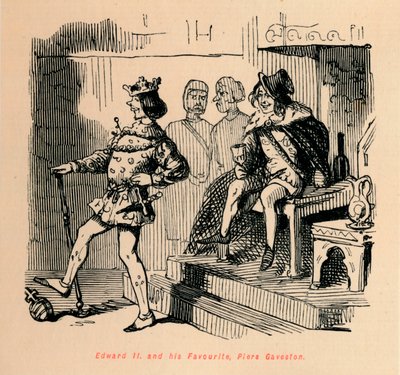 एडवर्ड II। और उनके पसंदीदा, पियर्स गेवेस्टन, c1860, c1860 द्वारा जॉन लीचो