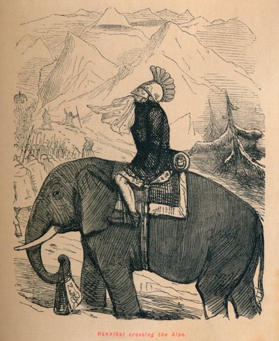 1852 में आल्प्स को पार करते हुए हनिबल द्वारा जॉन लीचो