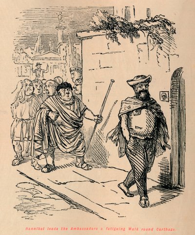 हैनिबल ने राजदूतों को थका देने वाले वॉक राउंड कार्थेज, 1852 का नेतृत्व किया द्वारा जॉन लीचो
