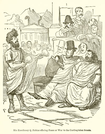 महामहिम Q. फैबियस ने कार्थेजियन सीनेट को शांति या युद्ध की पेशकश की द्वारा John Leech