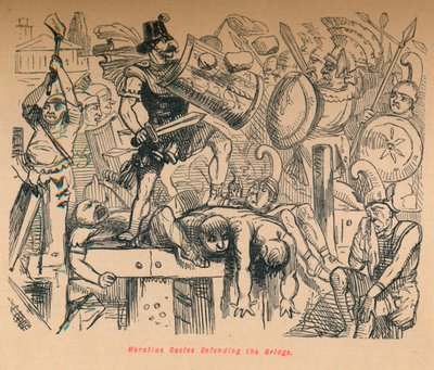 होरिअस कोकल्स ब्रिज, 1852 का बचाव द्वारा जॉन लीचो