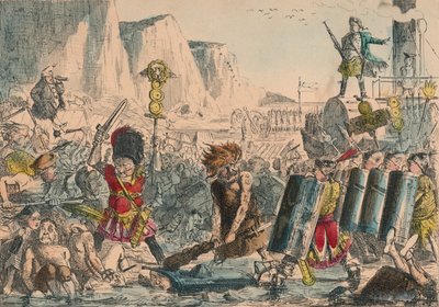 जूलियस सीज़र की लैंडिंग, 1850 द्वारा जॉन लीचो
