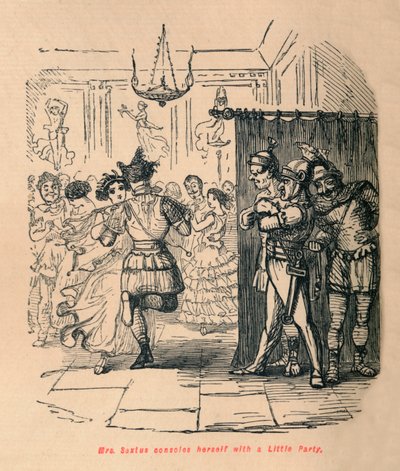 श्रीमती सेक्स्टस स्वयं को एक छोटी पार्टी, 1852 के साथ सांत्वना देती हैं द्वारा जॉन लीचो
