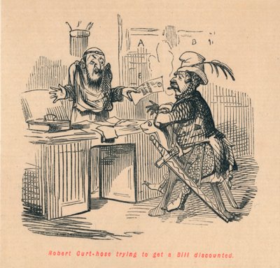 रॉबर्ट कर्थोस ने बिल में छूट पाने की कोशिश की, c1860, c1860 द्वारा जॉन लीचो