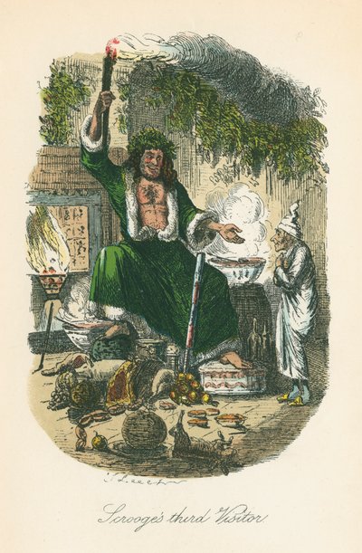 चार्ल्स डिकेंस, 1843 द्वारा ए क्रिसमस कैरोल का दृश्य द्वारा जॉन लीचो