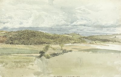 उत्तरी वेल्स में लैंडस्केप, 1813 (कागज पर ग्रेफाइट से अधिक) द्वारा जॉन लिननेल