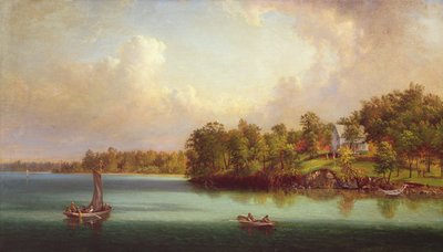 झील पर ग्रीष्मकालीन दिवस, c.1880 द्वारा जॉन लिंटन चैपमैन