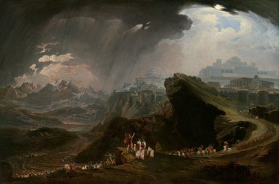 यहोशू ने सन 1816 में गिबोन पर सूर्य को स्थिर रहने की आज्ञा दी। द्वारा John Martin